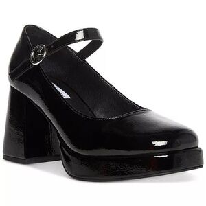 Black Mary Jane Block Heels